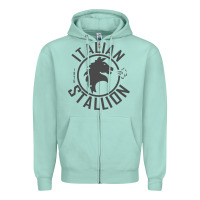 Seafoam Italian Stallion Zipper Hoodie - artisFamous