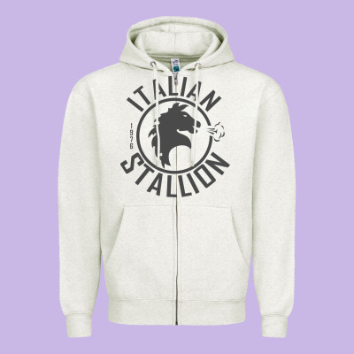Italian Stallion Zipper Hoodie Designed By Artisfamous