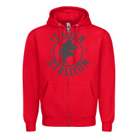 Red Italian Stallion Zipper Hoodie - artisFamous