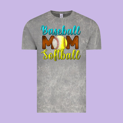 Baseball Mom Softball Vintage Tee Designed By Bundleandbundleshop