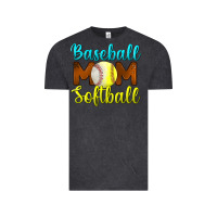 Vintage Black baseball mom softball Vintage Tee - BundleAndBundleShop