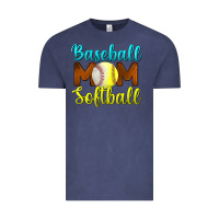 Vintage Denim baseball mom softball Vintage Tee - BundleAndBundleShop