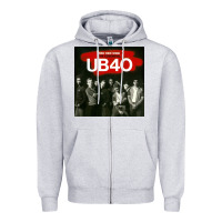 Heather Grey THE ESSENTIAL UB 40 Zipper Hoodie - artisFamous