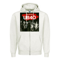 Oatmeal Heather THE ESSENTIAL UB 40 Zipper Hoodie - artisFamous