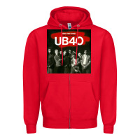 Red THE ESSENTIAL UB 40 Zipper Hoodie - artisFamous