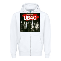 White THE ESSENTIAL UB 40 Zipper Hoodie - artisFamous