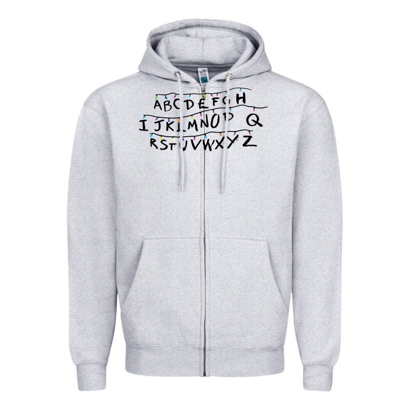Stranger Alphabets Funny Zipper Hoodie by artisFamous | Teevron