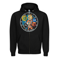Black doge Zipper Hoodie - artisFamous