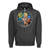 Charcoal Heather doge Zipper Hoodie - artisFamous