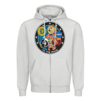 Dove Grey doge Zipper Hoodie - artisFamous