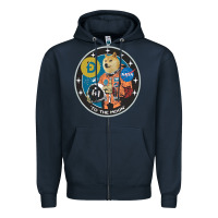 Navy doge Zipper Hoodie - artisFamous