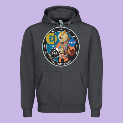 Doge Zipper Hoodie Designed By Artisfamous