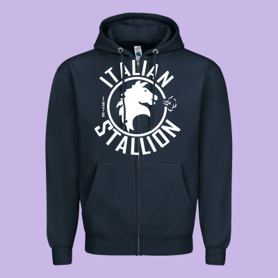 Italian Stallion Zipper Hoodie Designed By Artisfamous