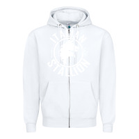 White Italian Stallion Zipper Hoodie - artisFamous