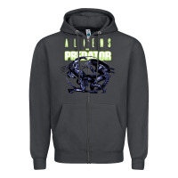 Smoke Predator Alien Zipper Hoodie - artisFamous