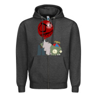 Charcoal Heather Plants vs. Zombies Zipper Hoodie - artisFamous