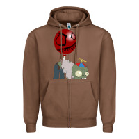Chestnut Plants vs. Zombies Zipper Hoodie - artisFamous