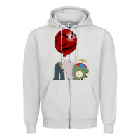 Dove Grey Plants vs. Zombies Zipper Hoodie - artisFamous