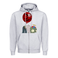 Heather Grey Plants vs. Zombies Zipper Hoodie - artisFamous