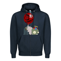 Navy Plants vs. Zombies Zipper Hoodie - artisFamous