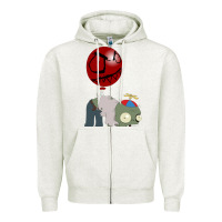 Oatmeal Heather Plants vs. Zombies Zipper Hoodie - artisFamous