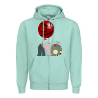 Seafoam Plants vs. Zombies Zipper Hoodie - artisFamous