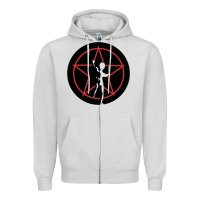 Dove Grey Rush Starman Zipper Hoodie - artisFamous