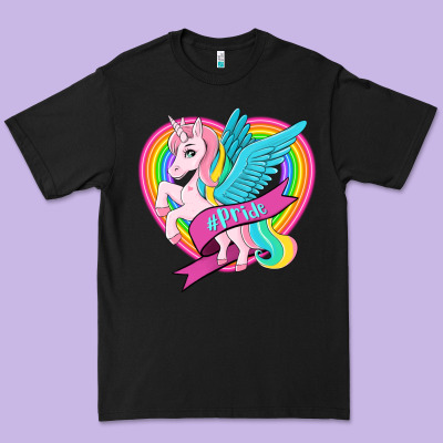 Pride Lgbtq Unicorn Premium Tee Designed By Oliviacreatesart