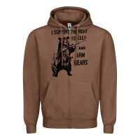 Chestnut bear arms 2nd amendment funny hunting Zipper Hoodie - artisFamous
