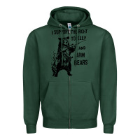 Sports Green bear arms 2nd amendment funny hunting Zipper Hoodie - artisFamous