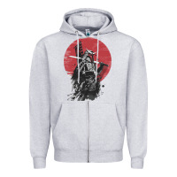 Heather Grey Soul of Samurai Zipper Hoodie - artisFamous