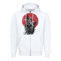White Soul of Samurai Zipper Hoodie - artisFamous