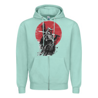 Seafoam Soul of Samurai Zipper Hoodie - artisFamous