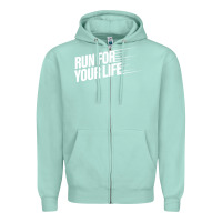 Seafoam run for your life Zipper Hoodie - artisFamous