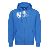 Run For Your Life Zipper Hoodie | Teevron