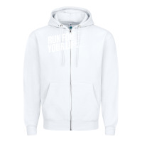 White run for your life Zipper Hoodie - artisFamous