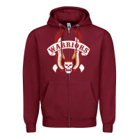 Burgundy Warriors Zipper Hoodie - artisFamous