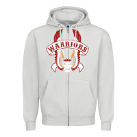 Dove Grey Warriors Zipper Hoodie - artisFamous