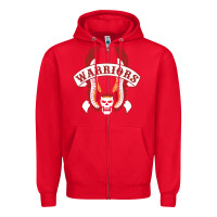 Red Warriors Zipper Hoodie - artisFamous