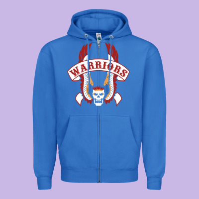 Warriors Zipper Hoodie Designed By Artisfamous