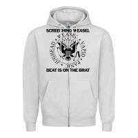 Dove Grey Screeching Weasel Beat Is On The Brat Zipper Hoodie - artisFamous