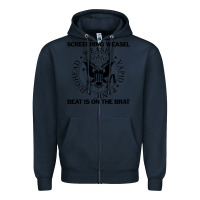 Navy Screeching Weasel Beat Is On The Brat Zipper Hoodie - artisFamous
