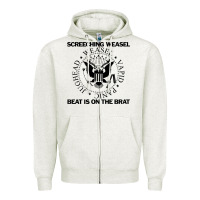 Oatmeal Heather Screeching Weasel Beat Is On The Brat Zipper Hoodie - artisFamous