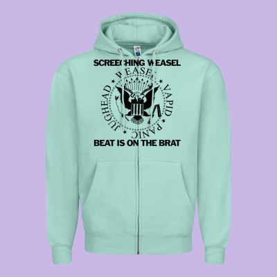 Screeching Weasel Beat Is On The Brat Zipper Hoodie Designed By Artisfamous