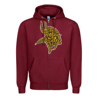 Burgundy Viking Style Zipper Hoodie - artisFamous