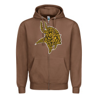 Chestnut Viking Style Zipper Hoodie - artisFamous