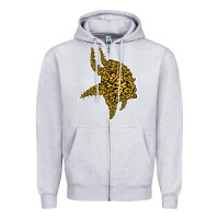Heather Grey Viking Style Zipper Hoodie - artisFamous