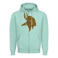 Seafoam Viking Style Zipper Hoodie - artisFamous