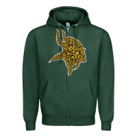 Sports Green Viking Style Zipper Hoodie - artisFamous