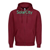 Burgundy SolarCity Zipper Hoodie - artisFamous